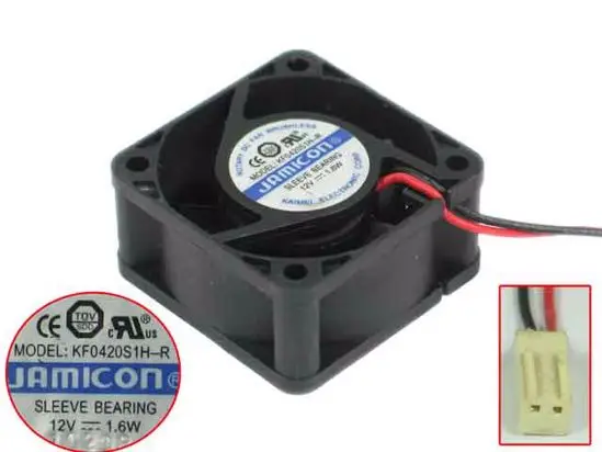Jamicon KF0420S1H-R DC 12V 1 6 W 40x40x20mm 2-проводной серверный квадратный вентилятор |