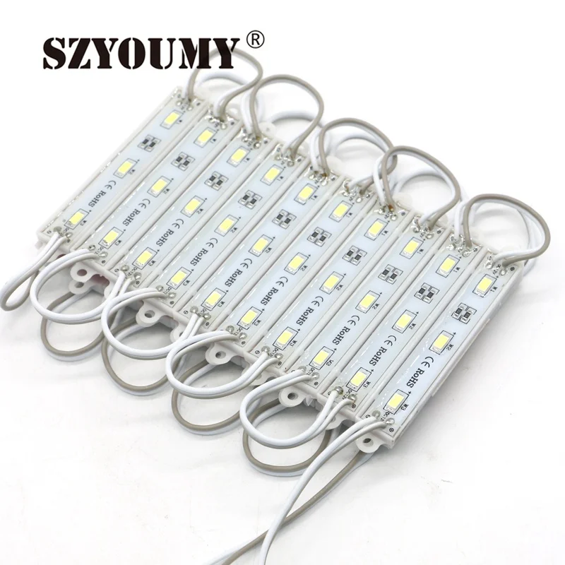 SZYOUMY DC12V SMD 5730 3LEDs LED Modules IP65 Waterproof Light Lamp 5730 White/Red/Green/Blue High Quality Advertising Light