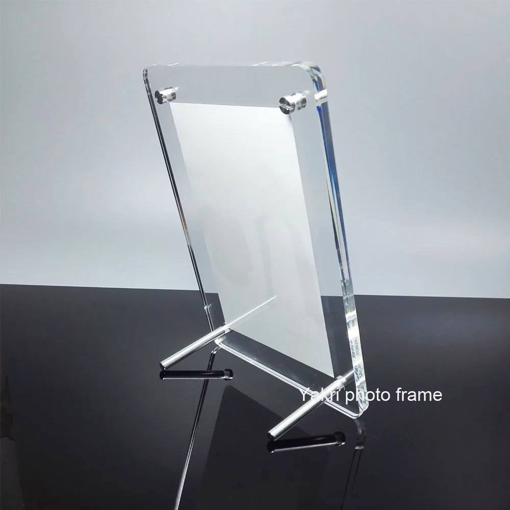 Круглая угловая акриловая стойка для фоторамки винтовая рамка дисплея PF023-2 | Дом