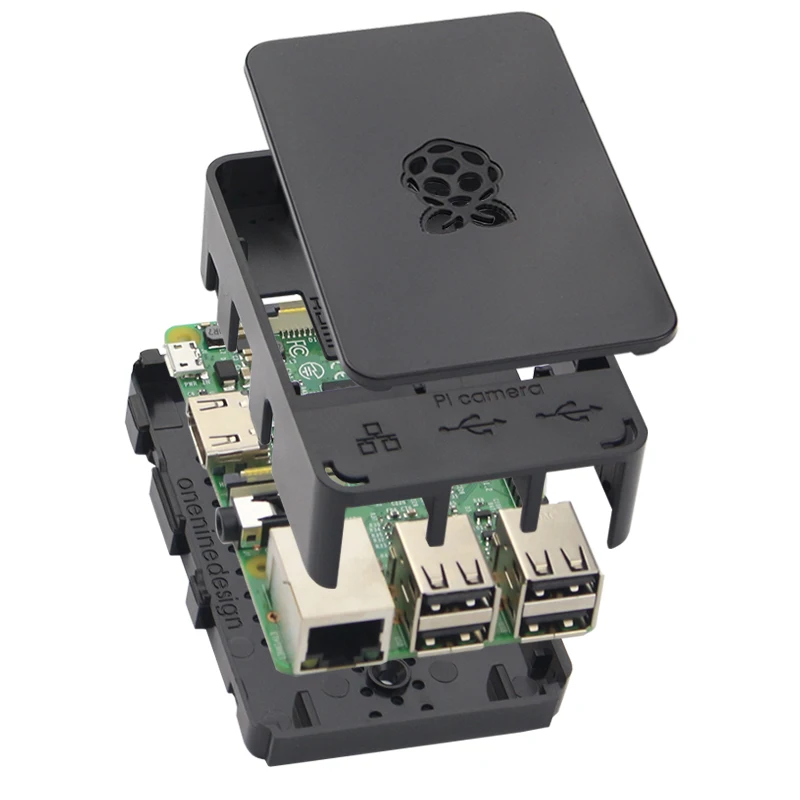 Raspberry Pi3 Модель B+ ABS Чехол черный прозрачный белый пластиковый корпус совместимая Raspberry Pi 3 Модель B+ Plus
