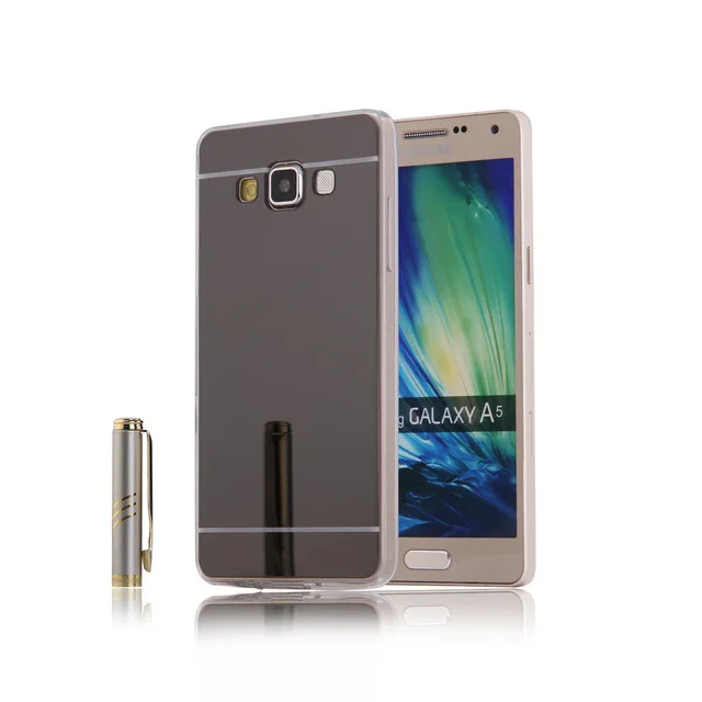 Для samsung Galaxy A5 A500 A500F роскошный мягкий ТПУ+ покрытие ПК зеркальный чехол противоударный чехол для телефона samsung A5 - Цвет: Black