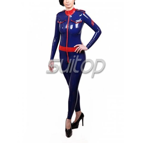 Резиновый костюм кошки униформа в Военном Стиле латексные Тедди костюм|military