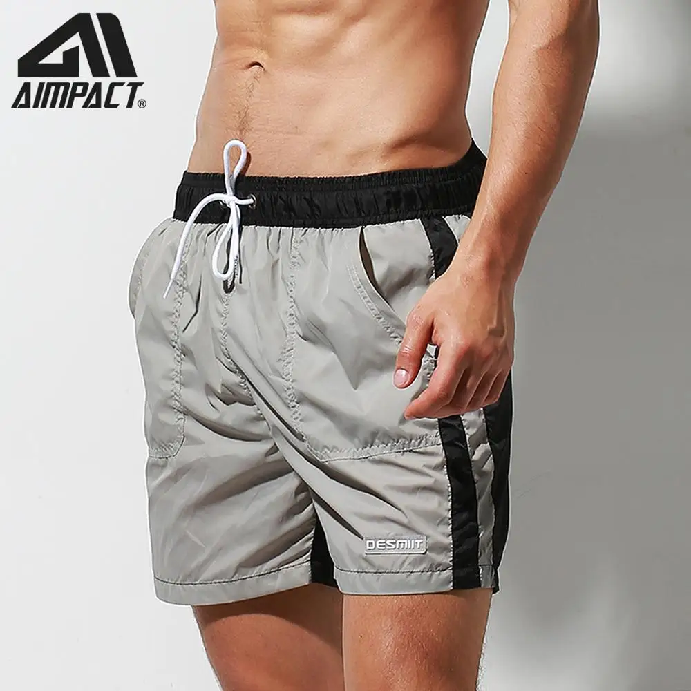 

Desmiit Fast Dry Men's Board Shorts with Lining Sexy Patchwork Drawstring Surf Swim Trunks Male Holiday Beachwear Sport DT90