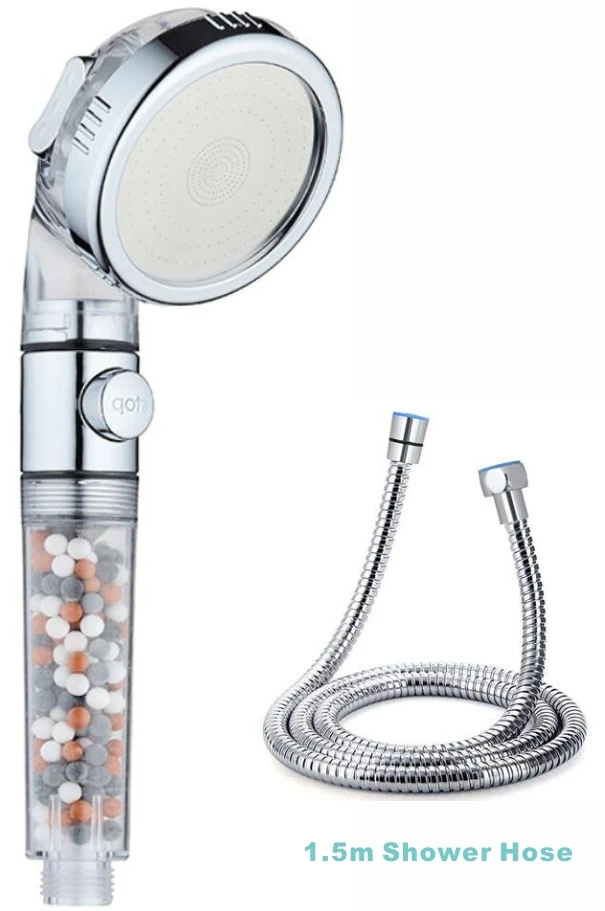M Shower head-Hose Zloog ванная комната 3 Функции Регулируемая душевая головка высокого давления экономии воды анион каменный фильтр спа душевая головка s - Цвет: M Shower head-Hose