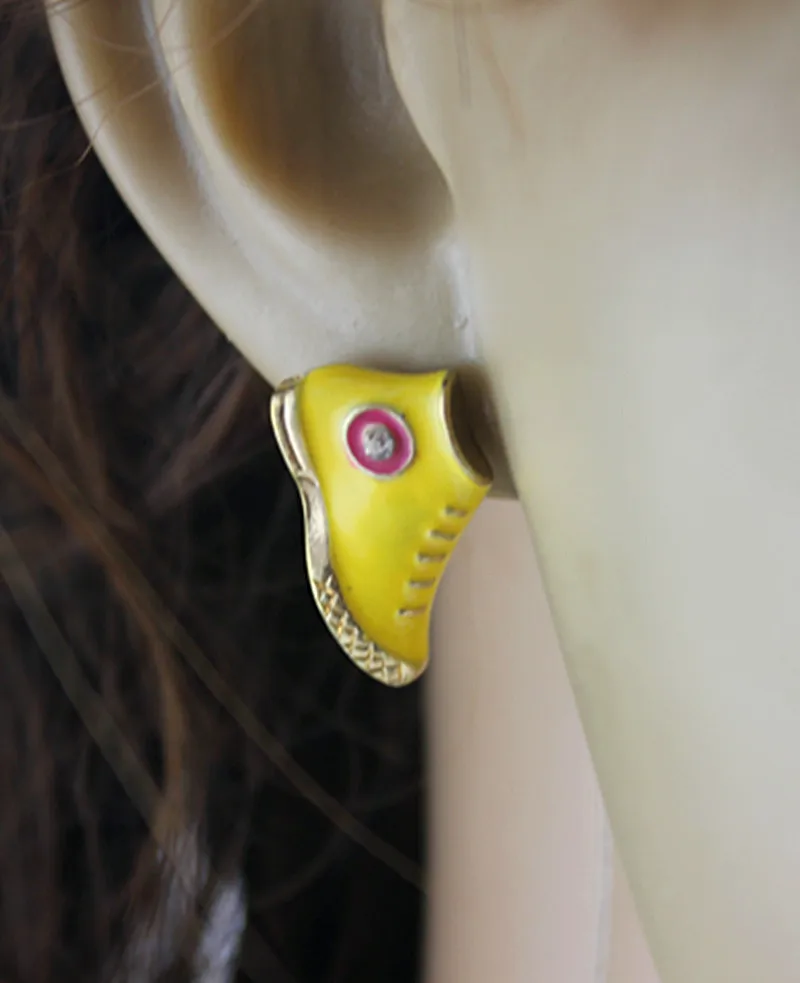 2015 Бесплатная доставка Мини желтые туфли женские серьги | Украшения и аксессуары