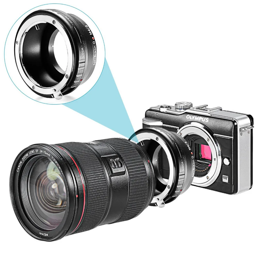 Neewer Адаптер Крепления Объектива для Nikon G на Микро 4/3 M4/3 Olympus PEN E PL1 Panasonic Lumix DMC G1 GH1