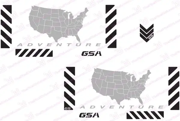 Светоотражающая переводная картинка для мотоцикла GSA Adventure R1200 чехол Touratech Top|decal