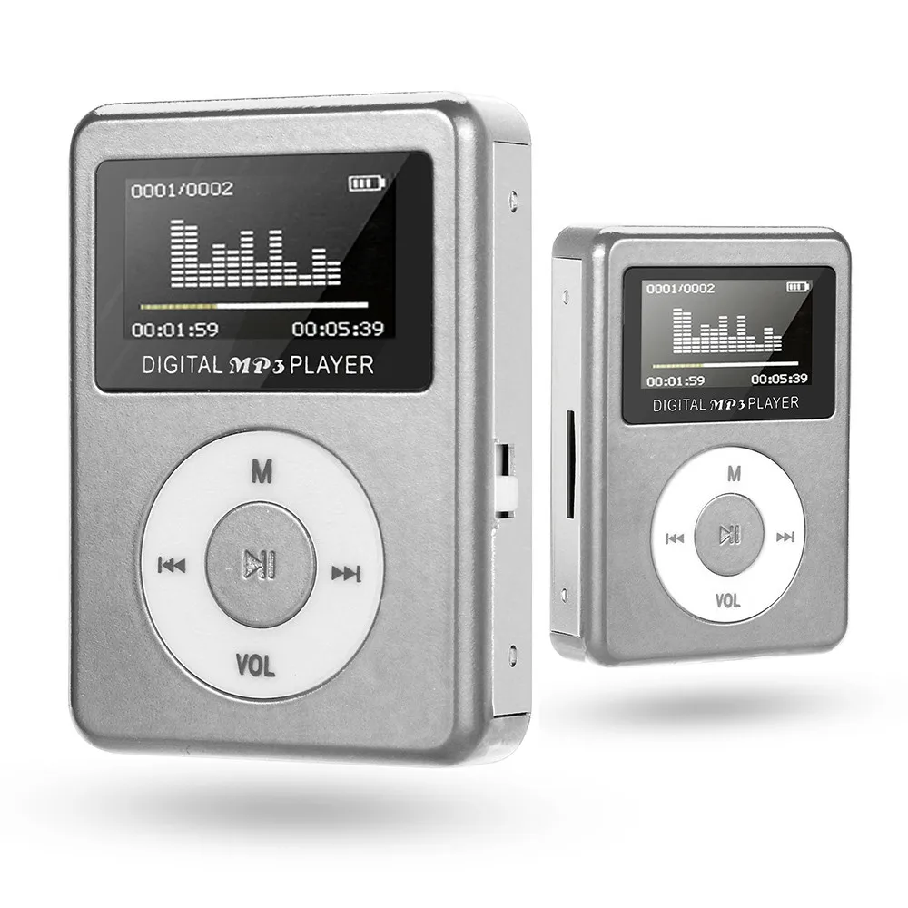 USB мини MP3-плеер ЖК-экран Поддержка 32 ГБ Micro SD TF карта Мода Мини Спорт MP3 плеер Высокое качество