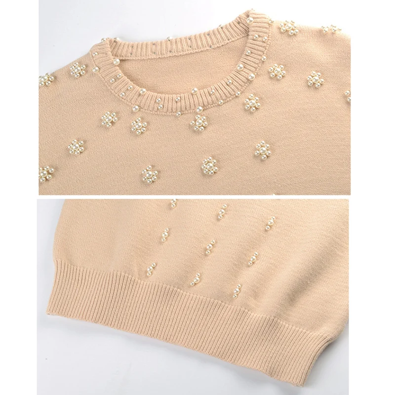 Осеннее украшение в виде жемчужины пуловерный свитер брендовый дизайн