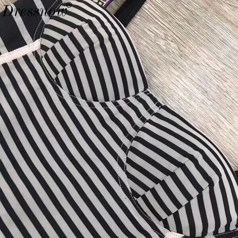 Платье для снежной погоды высококачественное женское платье в полоску летнее