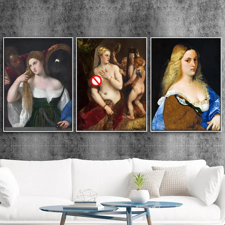 Home Decoration Canvas Print Art Wall Pictures for Living Room Printing Paintings Italian Tiziano Vecellio Flower God | Дом и сад
