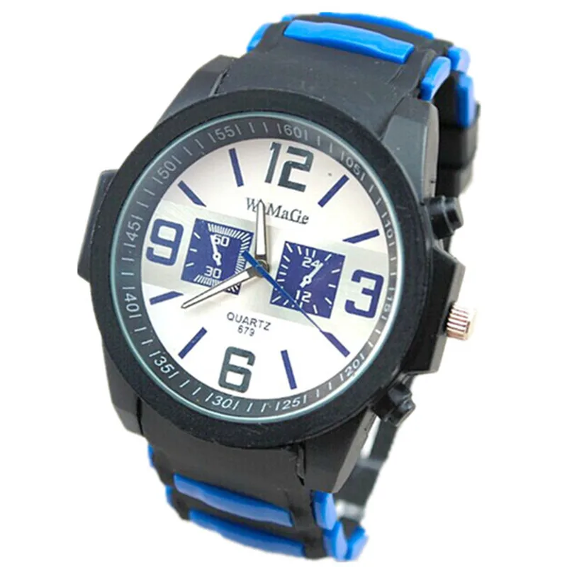 Womage Роскошные брендовые модные часы черные цветные дизайнерские спортивные