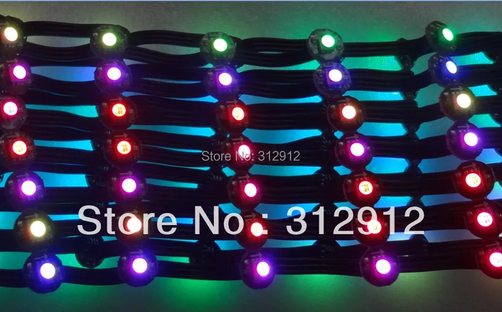 Черный DC5V WS2811 led 5050 SMD pixel node 50 шт. a string черные провода 5 см интервал между