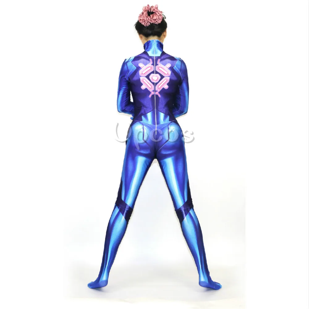 Костюм ZSS с 3D принтом Samus Aran Zero костюмы Zentai костюм из лайкры и спандекса Женский