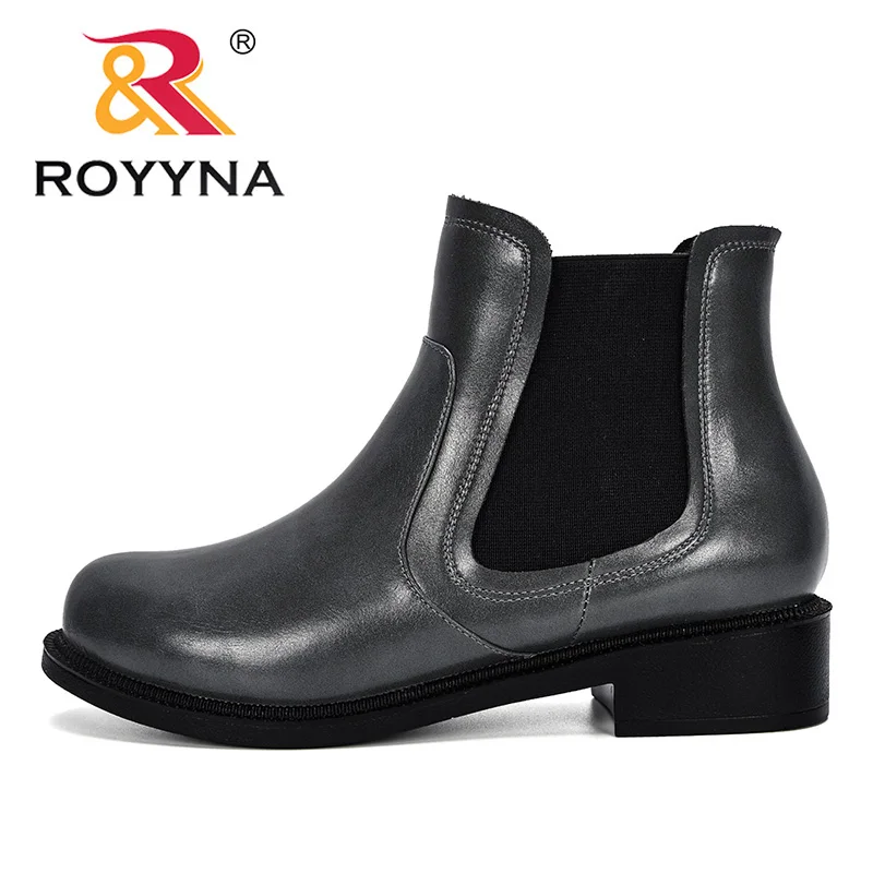 ROYYNA Новое поступление 2019 года Модные Стильные демисезонные женские ботильоны из