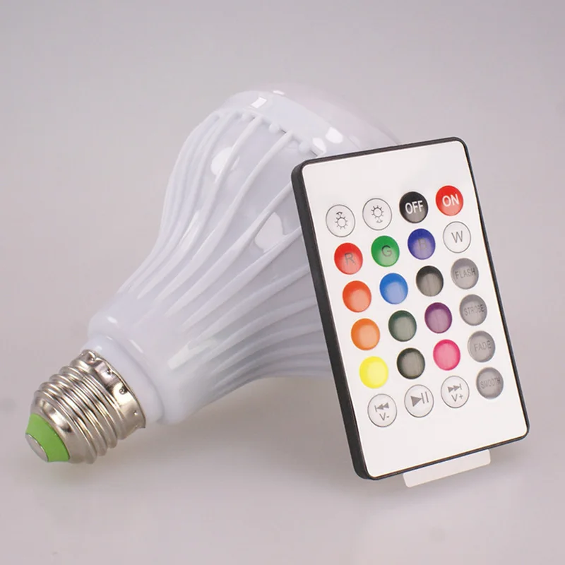 RGB Wireless Bluetooth Speaker Bulb Music Playing Energy Saving Soptlight With remote control LED Light Lamp Remote Control | Электроника