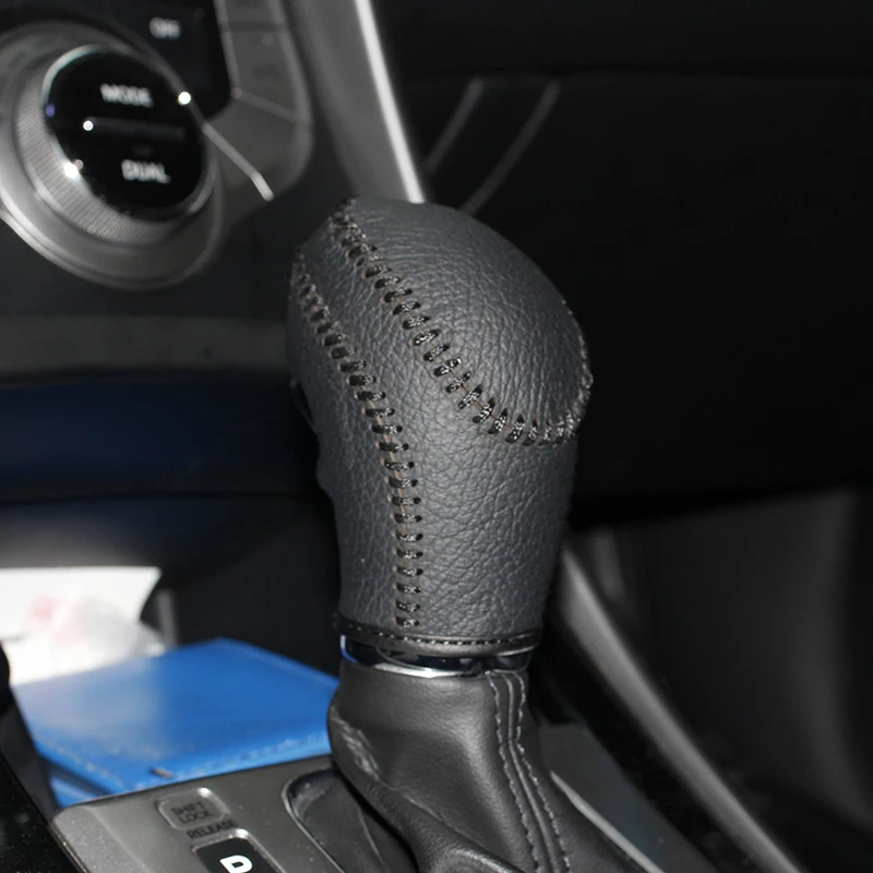 Чехол ручка переключения передач из натуральной кожи для Hyundai Elantra AT|gear knob cover|knob