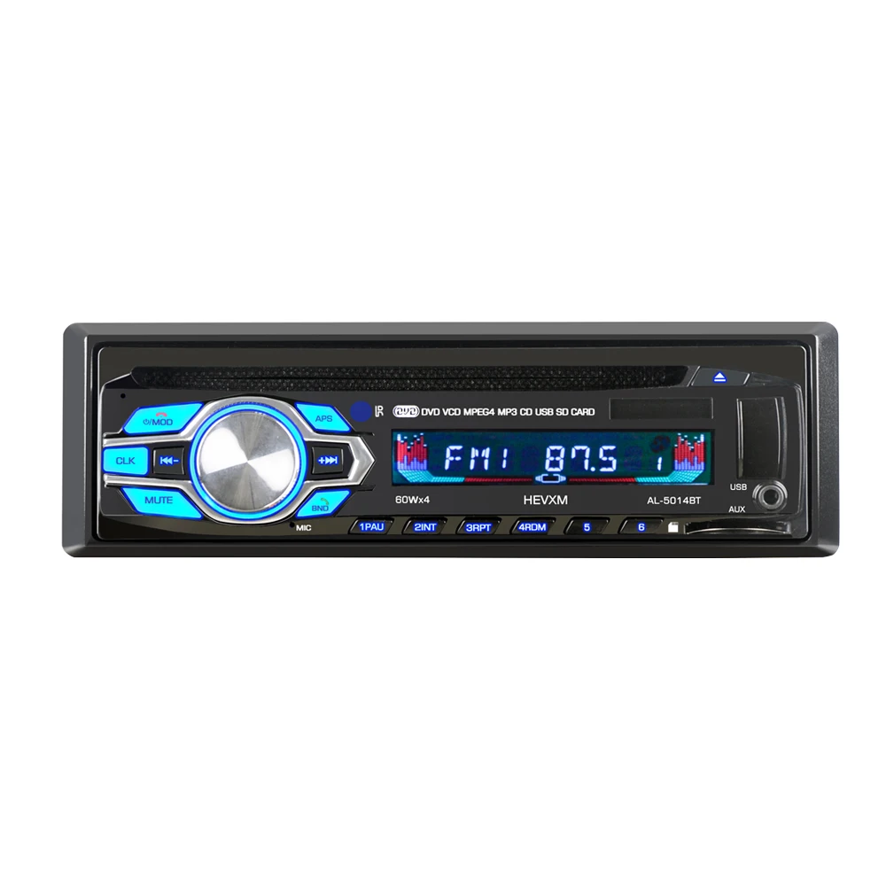 1 Din 12 в автомобильный DVD CD плеер автомобиля MP3 стерео автомобиля Handfree Авторадио BT аудио радио 5014 автомобиль-Стайлинг беспроводной пульт дистанционного управления