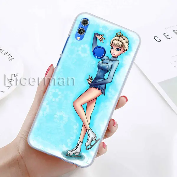 Чехол для телефона для Honor Y9 Y7 Y5 Y6 Y9 Honor 10 20 Lite 8X 8A Play, прозрачный чехол для катания на коньках, фигурных коньках - Цвет: A-12