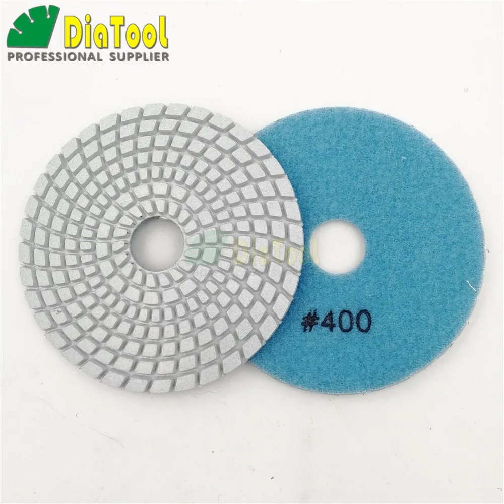 DIATOOL 6 шт . 4 &quot #400 камень шлифовальный диск Алмазные Гибкие Полировальные колодки