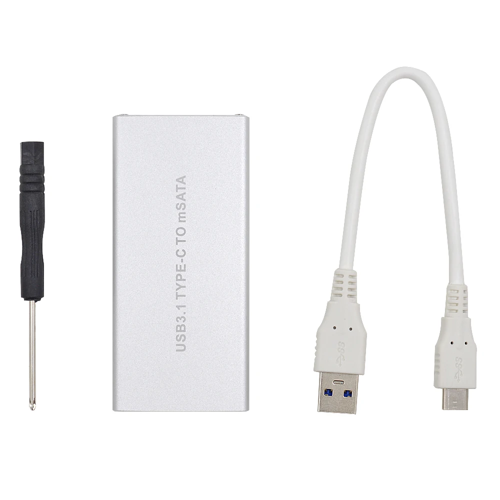 CHIPAL 10 шт. Прочный USB 3 1 кабель с разъемами типа C и mSATA Корпус чехол SSD Гб коробка для