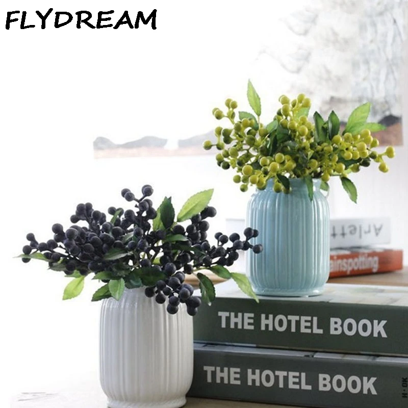 FLYDREAM 2 шт./лот искусственные черники фрукты тычинки цветов Искусственные ягоды