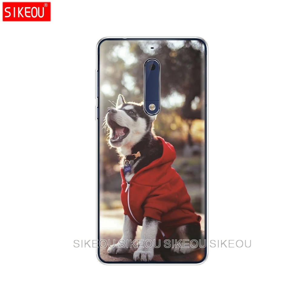 Силиконовый чехол для телефона Nokia 5 3 6 7 PLUS 8 9 /Nokia 1 2018 с забавной собакой
