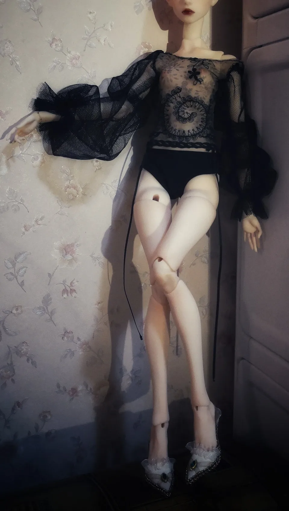 T02-X501 Blyth st кукольная одежда 1/3 1/4 bjd 1/6 аксессуары для кукол черное сексуальное Сетчатое платье 1 шт