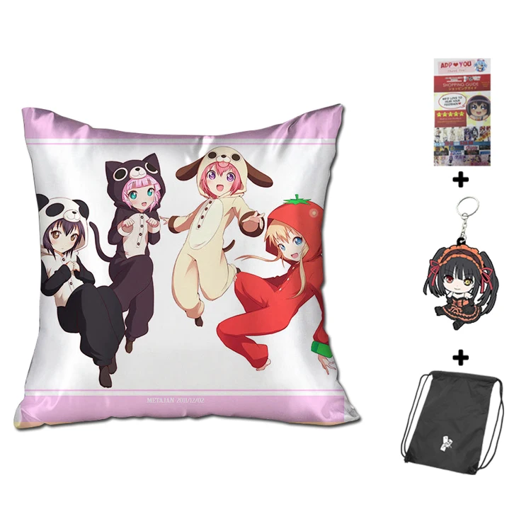 

New Yuru Yuri 40x40cm Square Anime Dakimakura Throw Pillow Cover GZFONG435