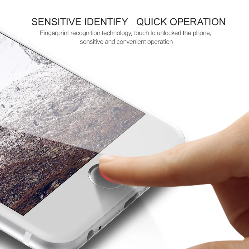 USAMS Aluminum Touch ID Home button Sticker for iPad support Fingerprint Unlock iPhone 8/8 plus7/7 plus/6/6s plus/5/se | Мобильные