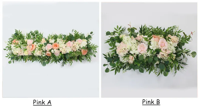 Пользовательские DIY розы пионы лист искусственная Гортензия цветок Свадебный beckdrop Декор Арка Цветочная композиция дорожная направляющая ряд цветов
