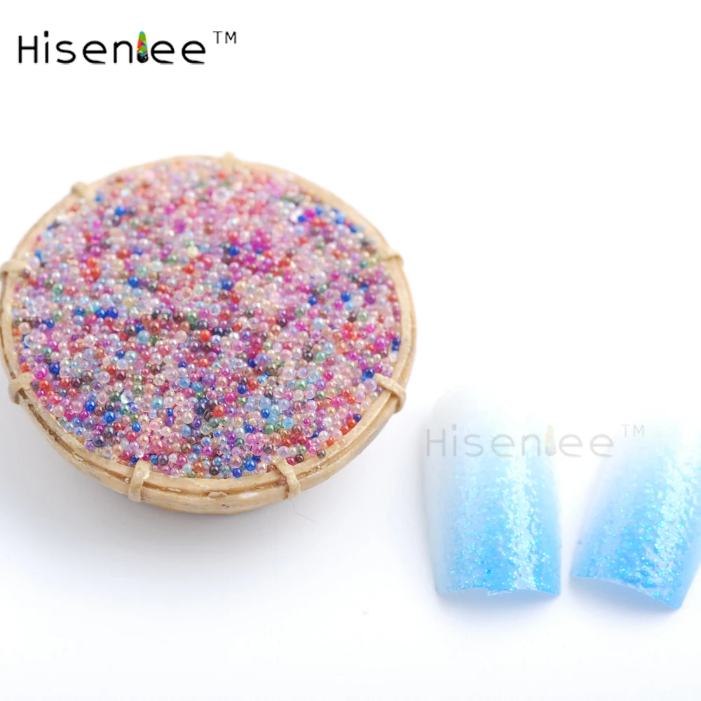 Миниатюрные блестящие бусины 20 г AB цвета микро жемчужины мини для маникюра 3D