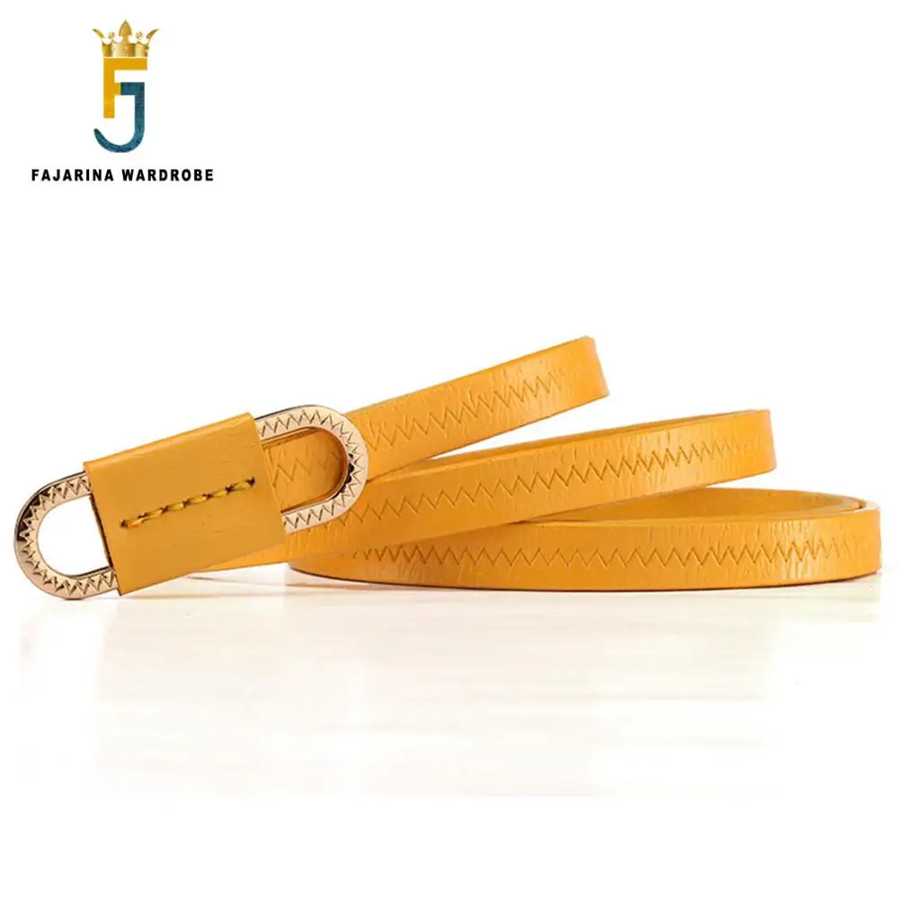 Женский ремень из воловьей кожи FAJARINA 1 см LDFJ015|cowhide leather belt|fashion beltleather belt |