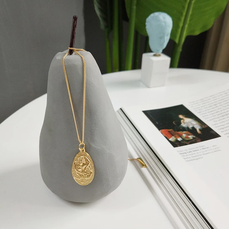 Ожерелье чокер Peri'sBox золотого цвета для женщин овальные дисковые чокеры из