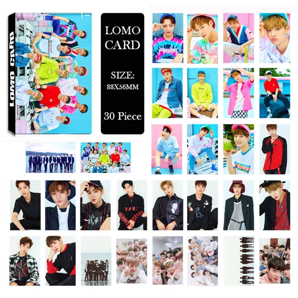 Youpop KPOP WANNA ONE коллективный альбом членов ломо карты хип-хоп новая мода самодельная бумажная фото карта Фотокарта - Цвет: wanna one 02