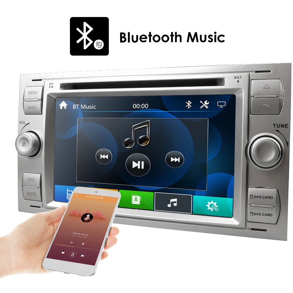 1080P зеркальная ссылка Автомобильный DVD MP5 плеер для Ford Focus/Mondeo/Transit/C-MAX/Fiest gps DVR DAB+ RDS USB BT камера+ 8G карта