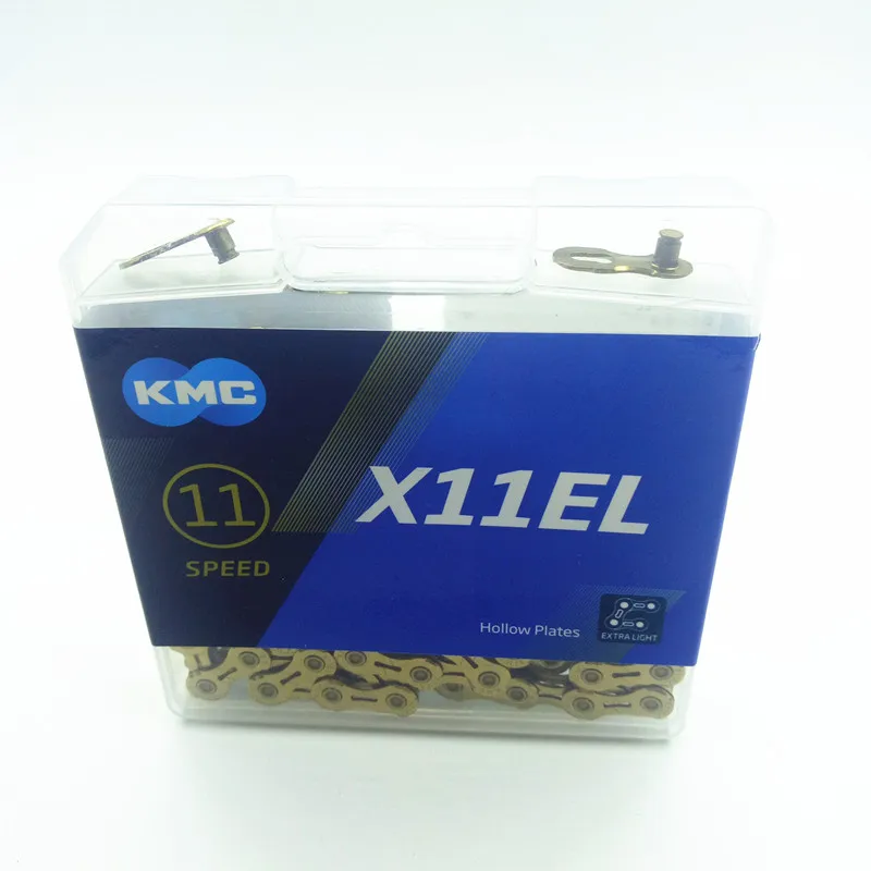 Велосипедная цепь KMC X11EL X11 116L 11 для скоростного велосипеда с волшебной кнопкой