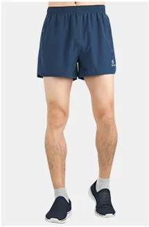 Men Blue TECTOP эластичные короткие мужские шорты для бега женские с карманом на молнии светло 75d четыре стороны стрейч короткие шорты черный - Цвет: Men Blue