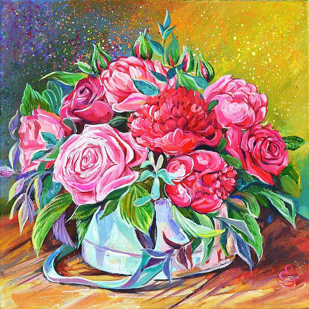 Алмазная картина цветок горный хрусталь Вышивка крестом полный дисплей вышивка