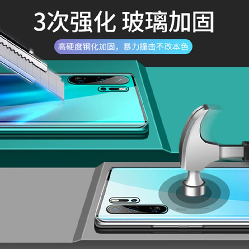 Роскошный прозрачный чехол из закаленного стекла для huawei P30, защитный чехол для телефона, металлический бампер, рамка для huawei P30 Pro Funda Skin