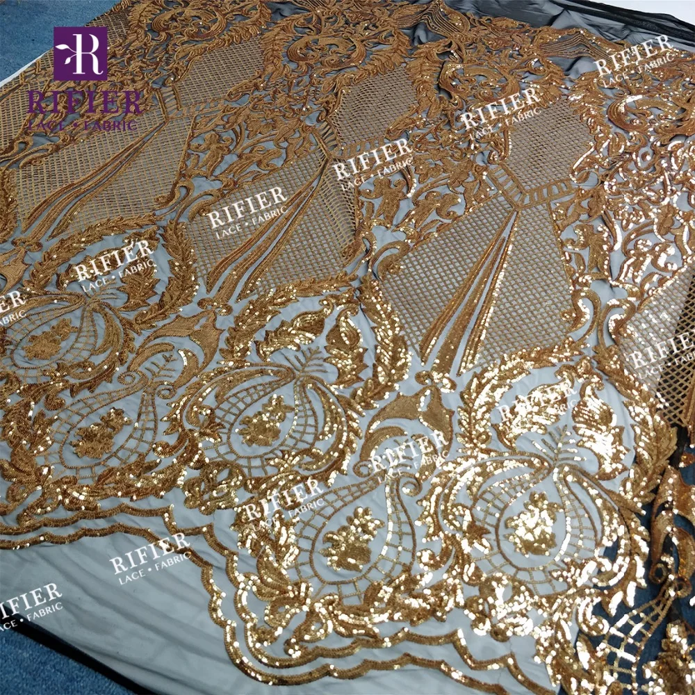 Royal Blue Color Sequins Lace Fabric African Nigerian New Design Embroidery Mesh Tulle High Quality Lady Noble Dress Laces | Дом и сад