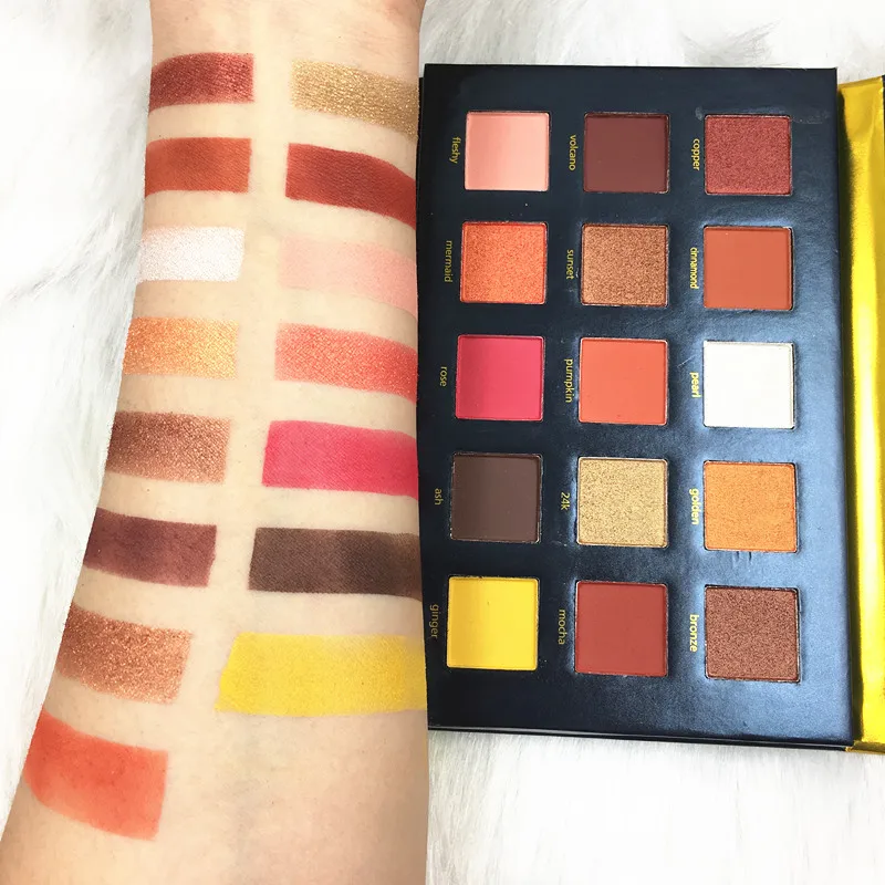 Красота глазурованная 15 цветов закат Professional Shimmer Matte Makeup легко носить тени для век