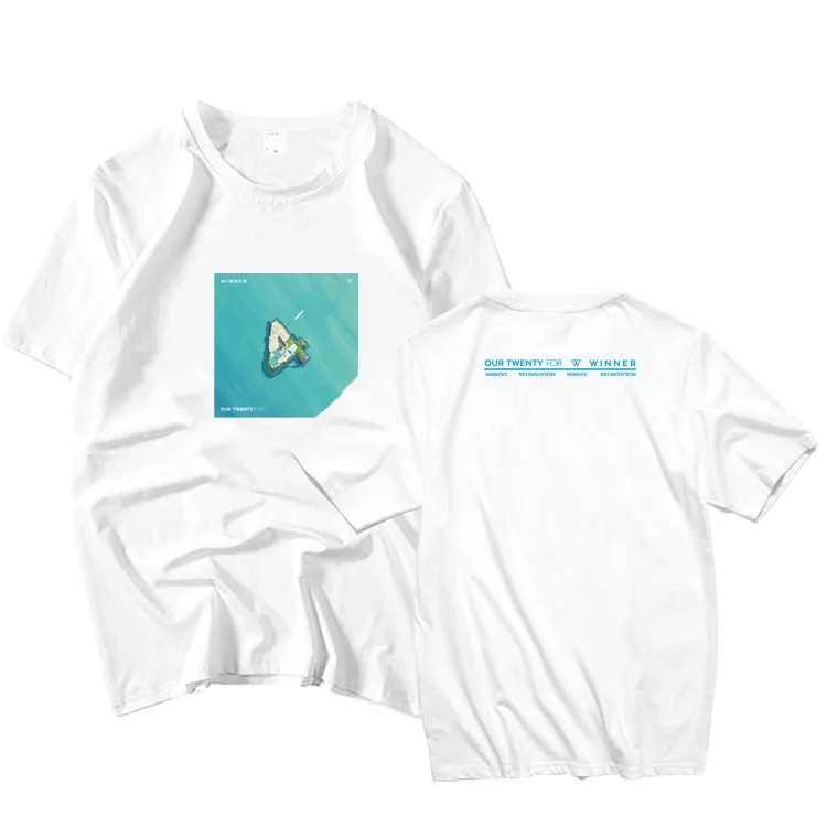 Winner our twenty for album cover футболка с круглым вырезом и короткими рукавами летняя модная