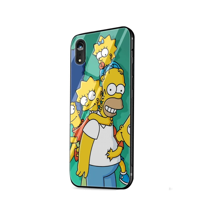 Чехол для мобильного телефона Desxz стеклянные Симпсоны iPhone X XR XS Max 6 6s 7 8 Plus 5 5S SE |
