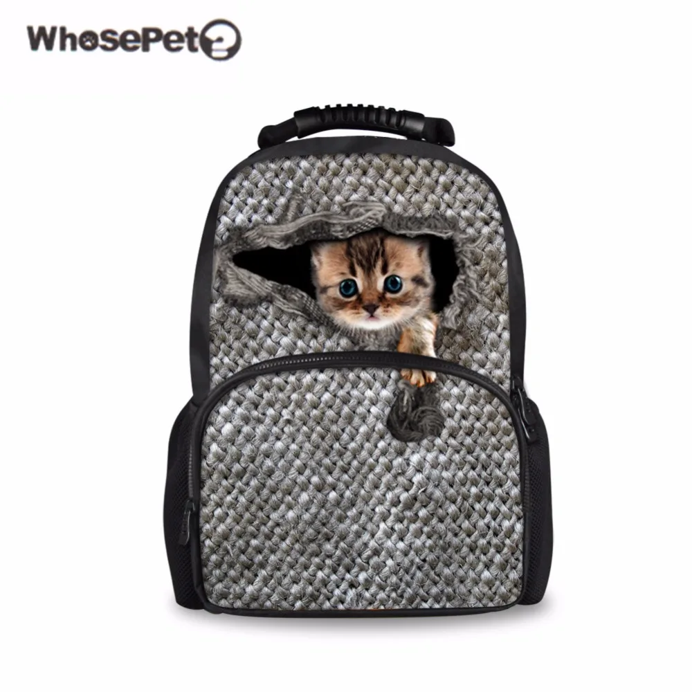 WHOSEPET джинсовая кошка школьная сумка для подростка мальчиков рюкзаки школьные