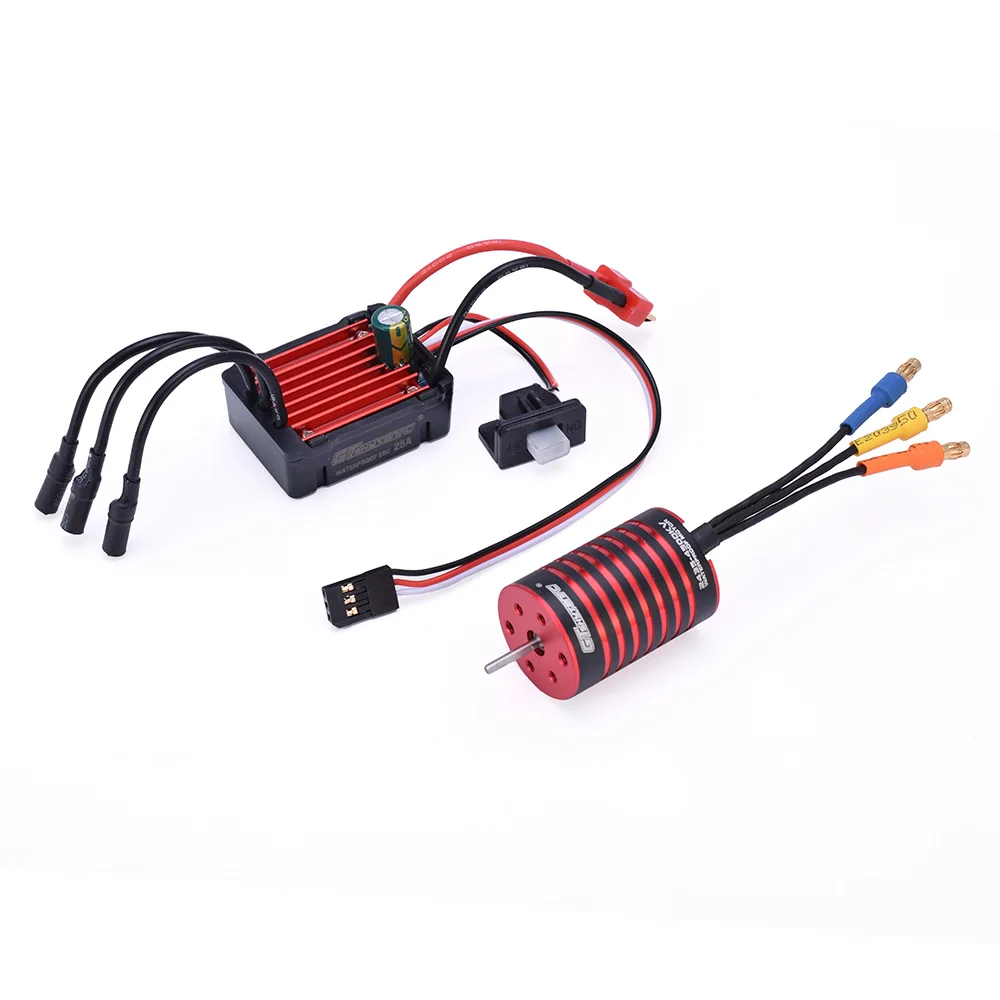 GTSKYTENRC Combo 2435 4500KV 4800KV бесщеточный мотор w/25A ESC для 1:16 1:18 RC багги Дрифт гоночный
