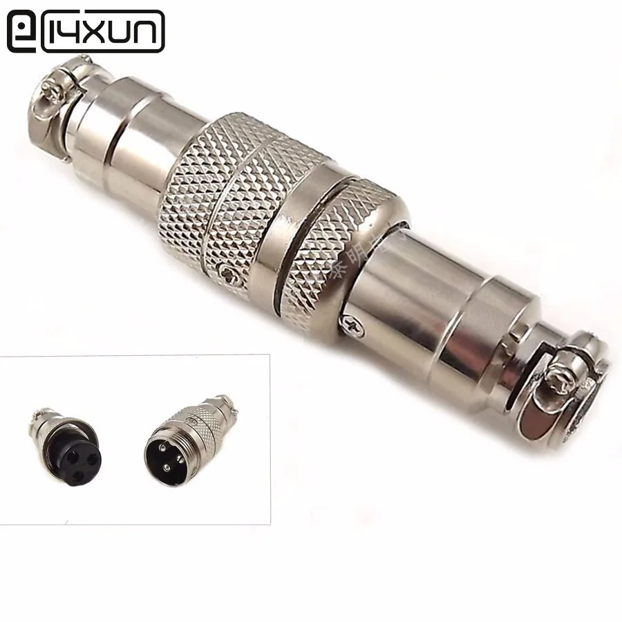 Комплект 3-контактных 16 мм штекерных и гнездовых соединителей GX16 3 P 5 комплектов =