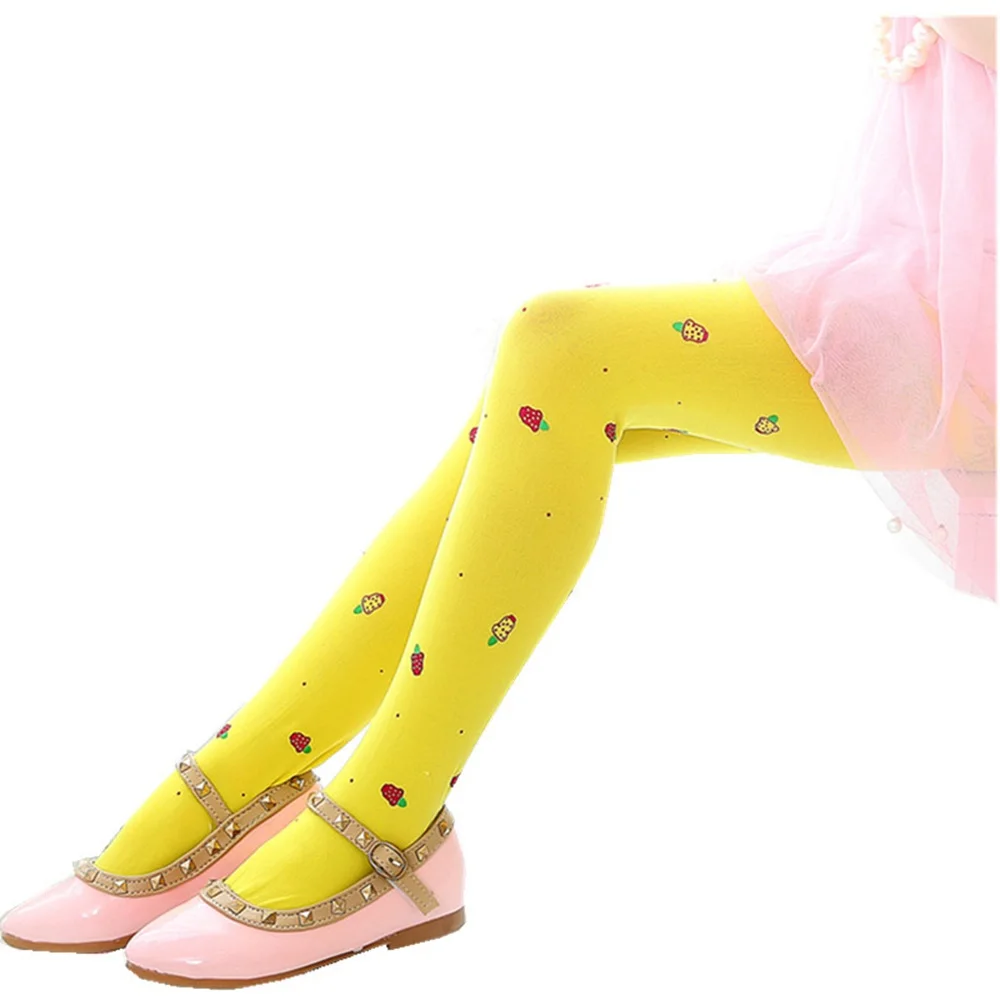 Оригинальные леггинсы для девочек детские эластичные с принтом весны лета и