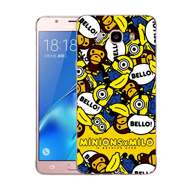 Qmswei Мягкий ТПУ Прозрачный чехол для телефона Samsung Galaxy A3 A5 2016 2017 prime J1 J2 J3 J5 J7 Минни