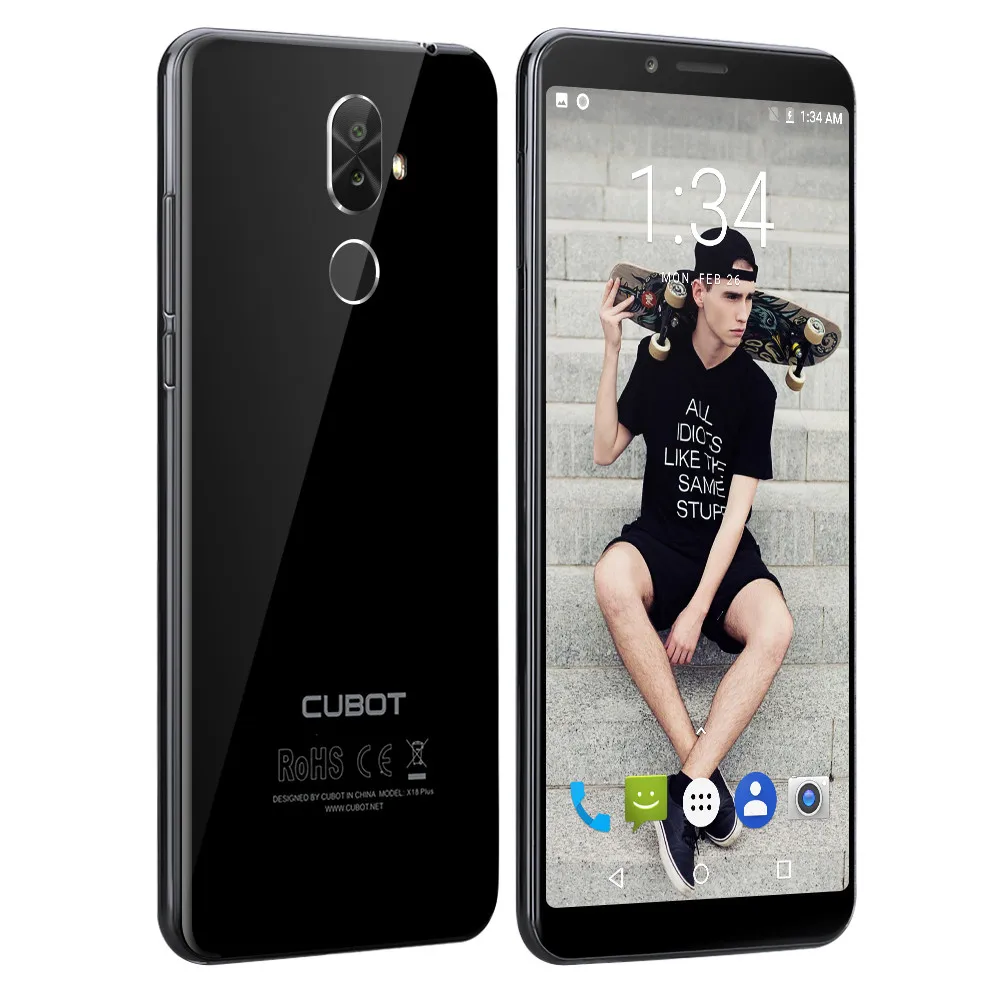 Cubot X18 плюс Android 8 0 MT6750T Восьмиядерный 18:9 5 99 дюймов 2160*1080 FHD + Экран 4G B Оперативная